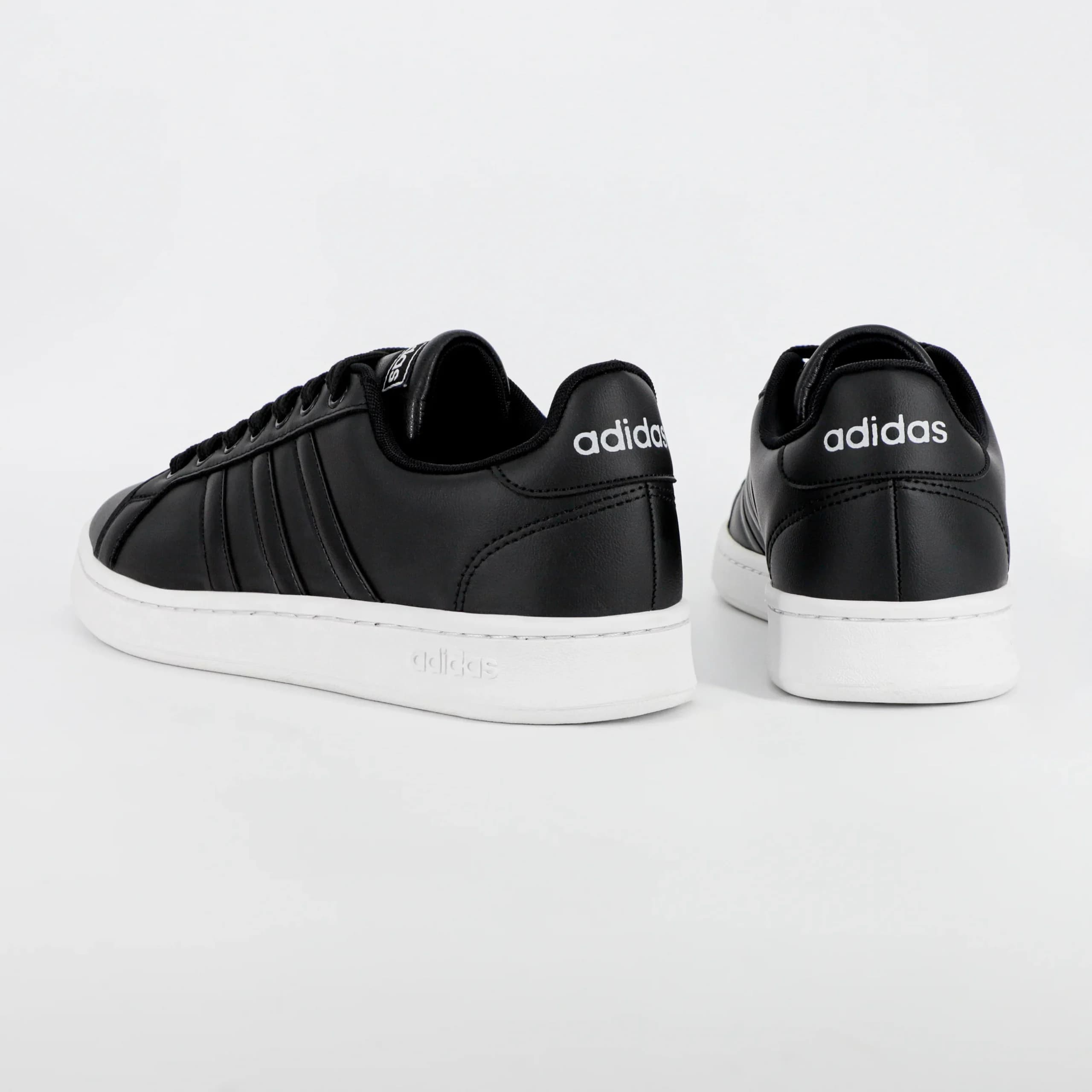 کتونی آدیداس گرند کورت ADIDAS GRAND COURT مردانه مشکی زیر سفید کد 1379 — تصویر ۳