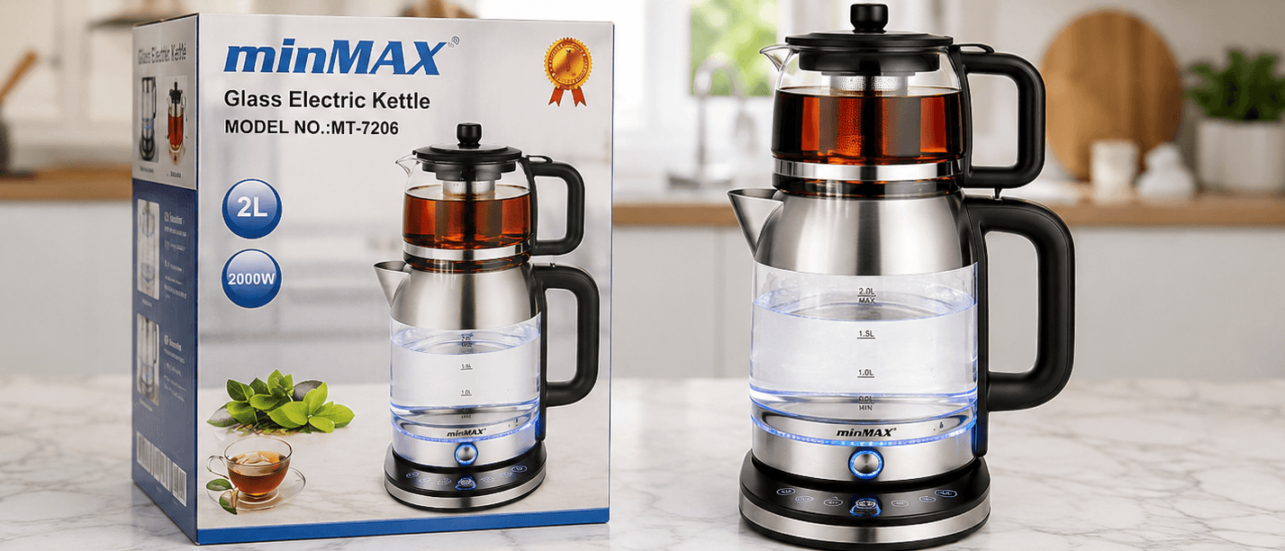 چای ساز روهمی minMAX مدل MT-8206 گنجایش 2 لیتر