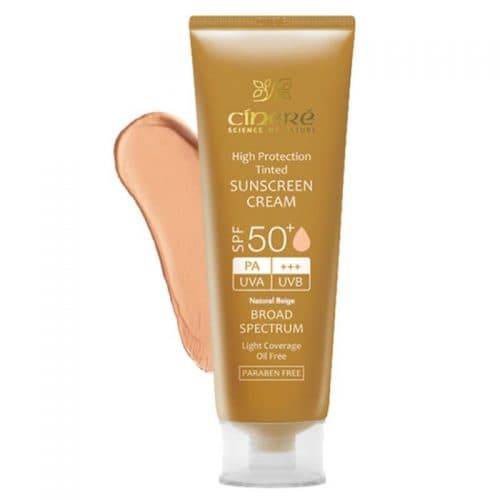 کرم ضد آفتاب رنگی +SPF50 سینره فاقد چربی مناسب انواع پوست 50 میلی لیتر — تصویر ۳