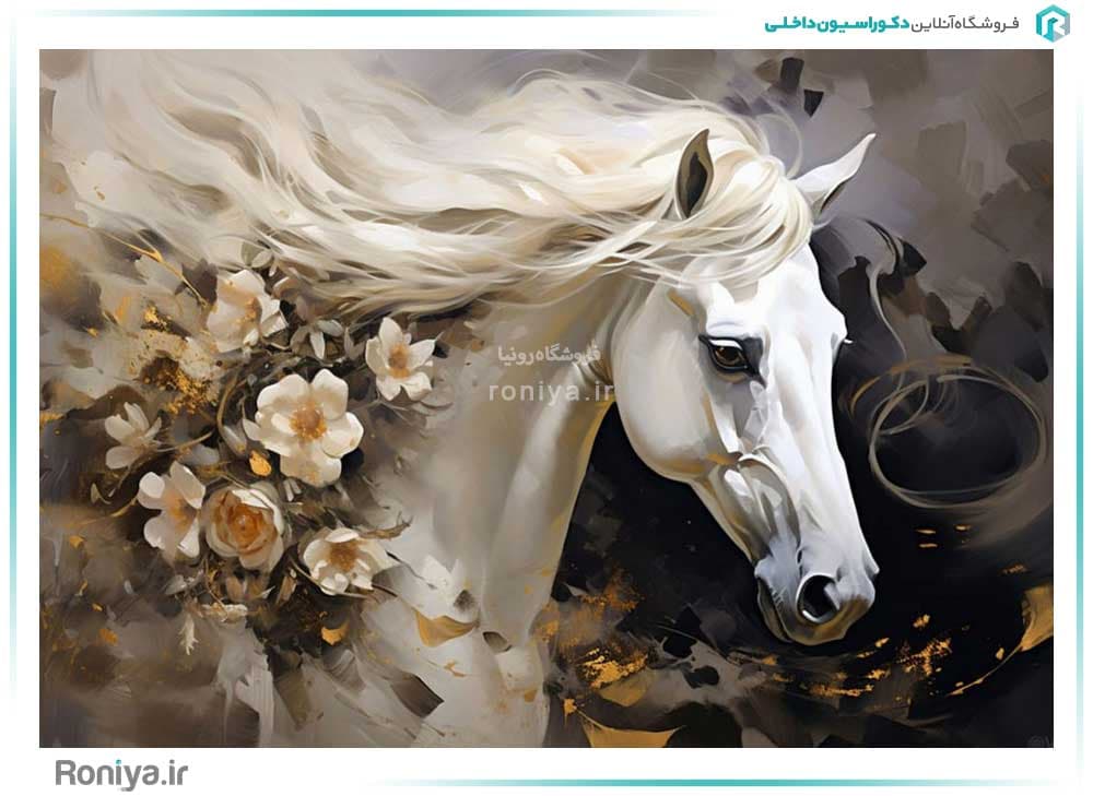 پوستر دیواری سه بعدی هنری اسب کد RT-011 — تصویر ۲
