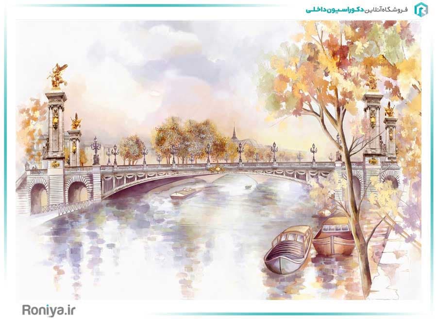 پوستر دیواری آبرنگی نقاشی پل کد AB-004