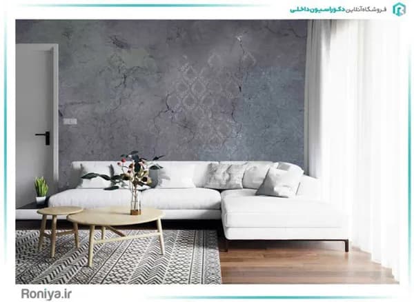 پوستر دیواری داماسک محو کد 3DF-074 — تصویر ۲