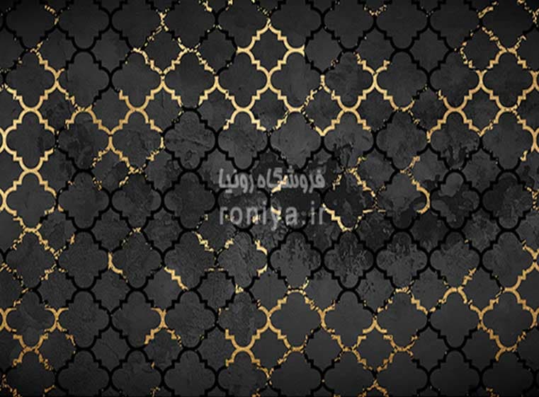 پوستر دیواری طرح مشکی طلایی لاکچریCode-LX-92 — تصویر ۳