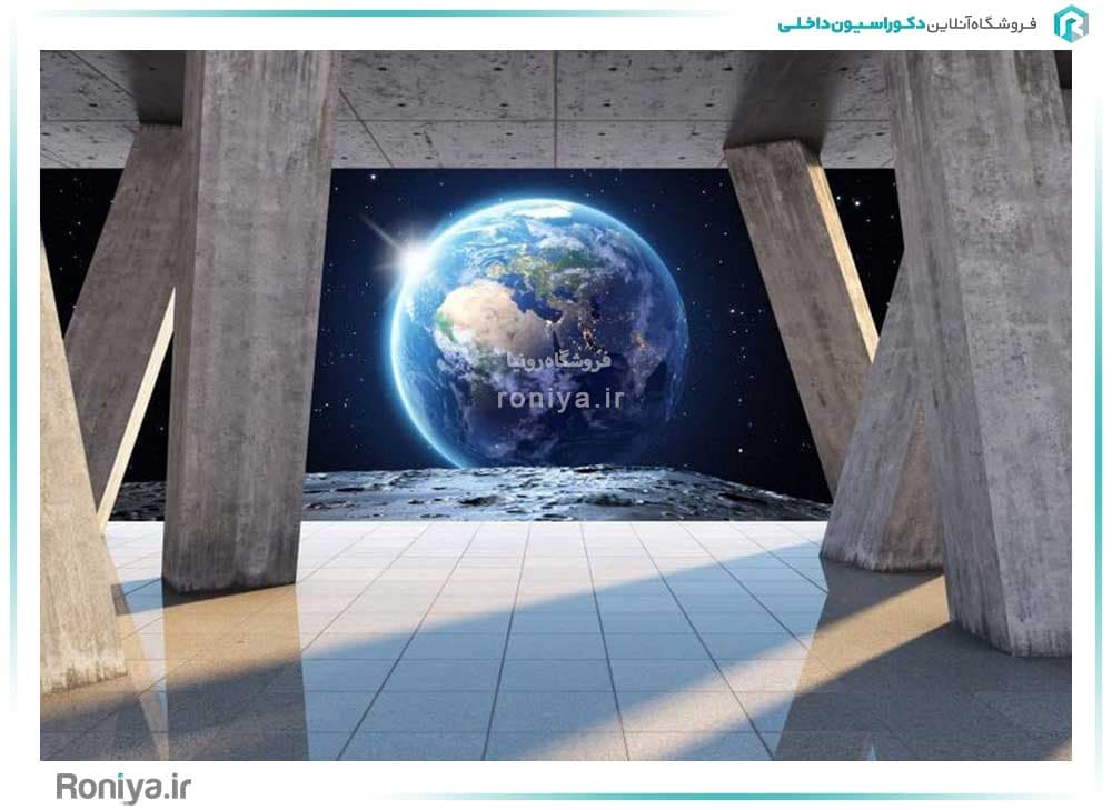 پوستر دیواری سه بعدی کره زمین کد RT-041 — تصویر ۳