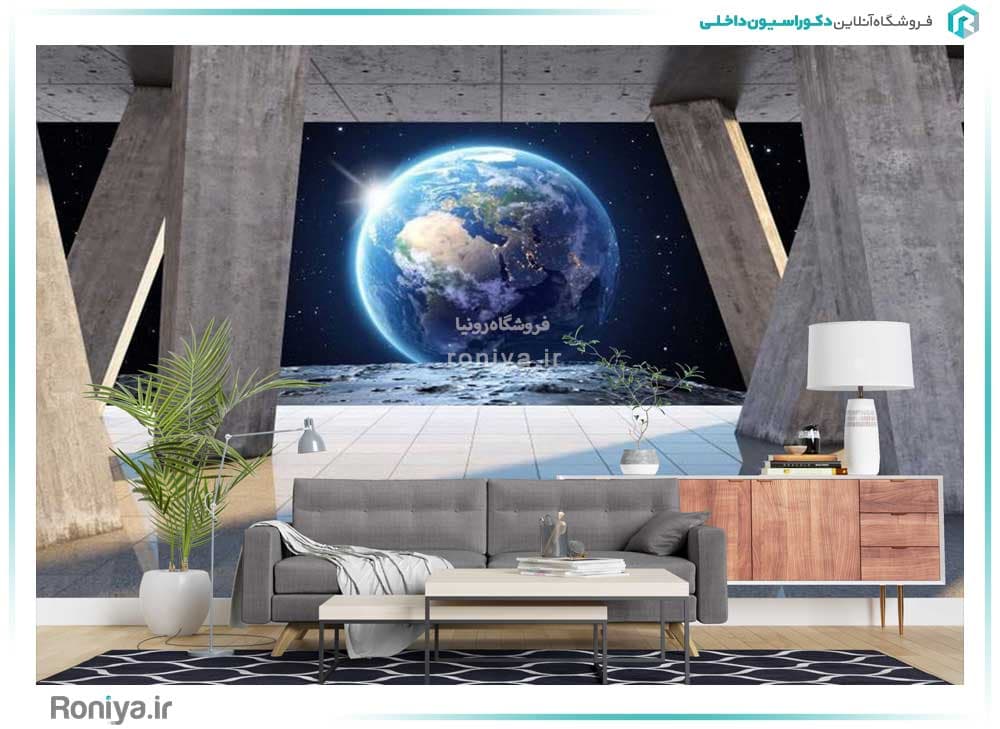 پوستر دیواری سه بعدی کره زمین کد RT-041 — تصویر ۲