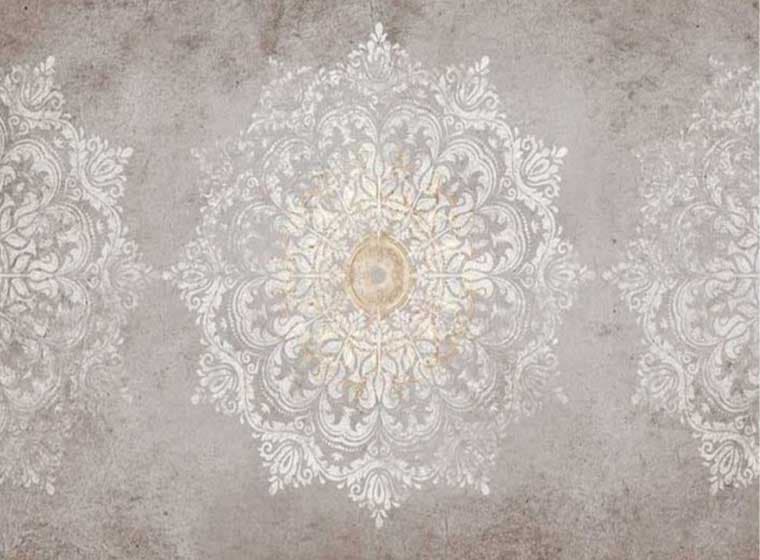 پوستر دیواری طرح داماسک کلاسیک کد 3DF-089 — تصویر ۴