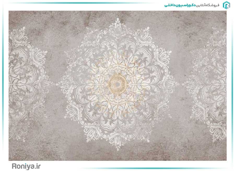 پوستر دیواری طرح داماسک کلاسیک کد 3DF-089 — تصویر ۳