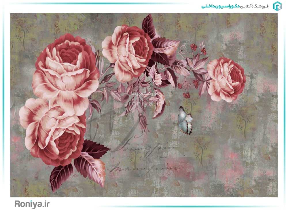 پوستر دیواری سه بعدی گل کد 3DF-009 — تصویر ۲
