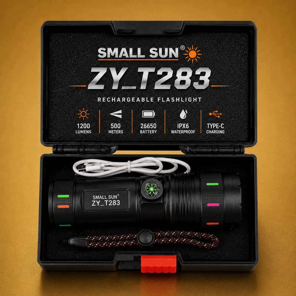 چراغ قوه دستی اسمال سان مدل ZY-T283 با لامپ LED مهتابی