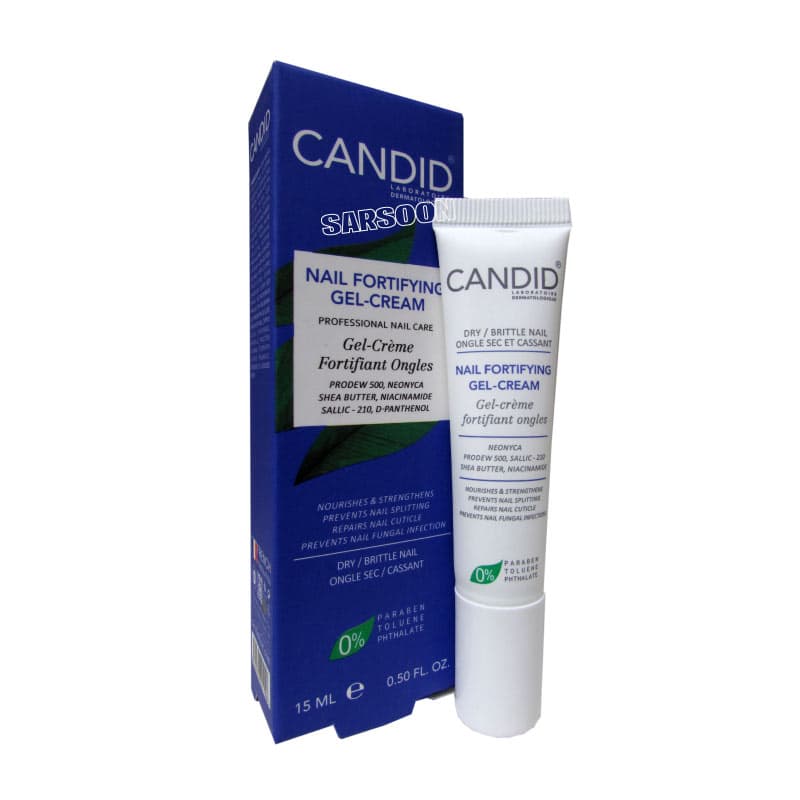 ژل کرم تقویت کننده ناخن کاندید 15 میلی لیتریCandid Nail Fortifying Gel Cream 15 ml — تصویر ۲