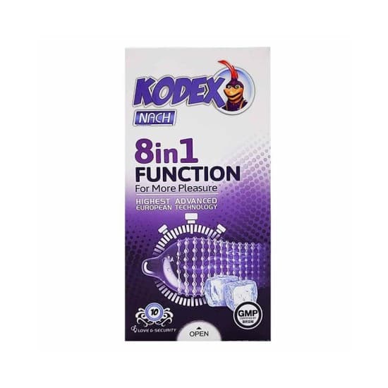 کاندوم تاخیری 8 در 1 فانکشن کدکس 10 عددی Kodex 8 In 1 Function Condoms 10 Pcs