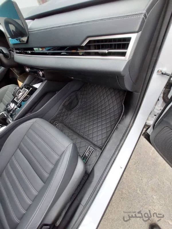 کفپوش لکسوس ls460 مدل 7 بعدی گلدوزی چرمی — تصویر ۵