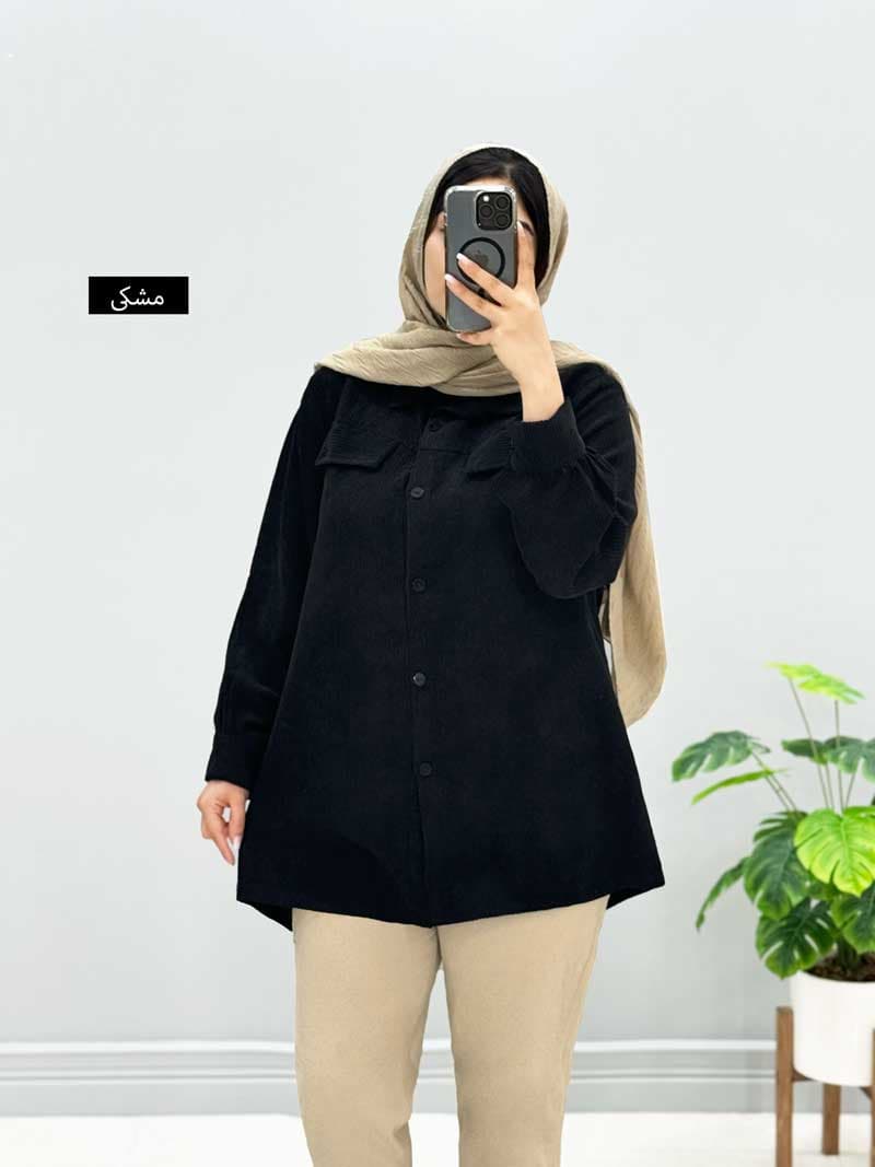 مانتومخمل کبریتی کد۳۲۹۷۴۹ — تصویر ۲