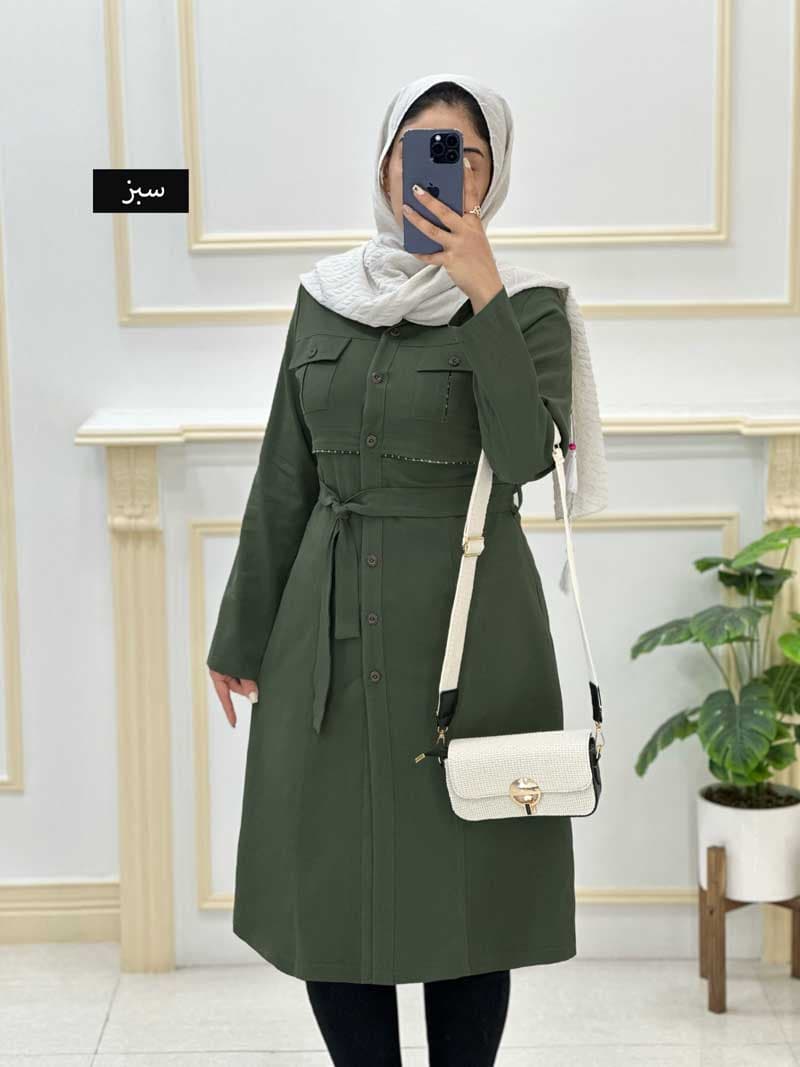 مانتو تنسل یقه مردانه دخترانه کد82705