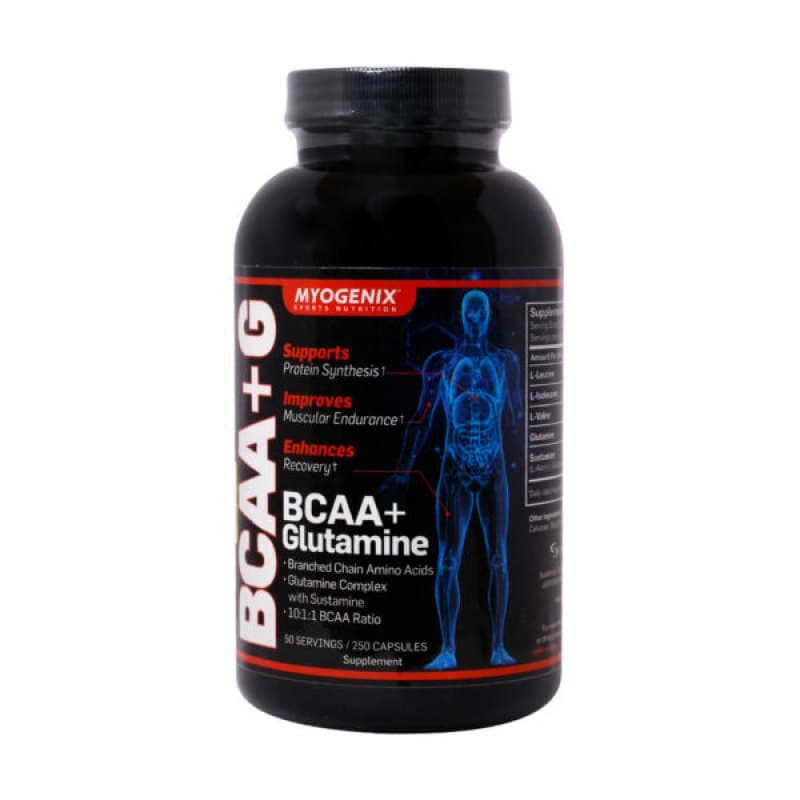 کپسول بی سی ای ای و گلوتامین مایوجنیکس 100 عددی Myogenix BCAA And Glutamine Capsules