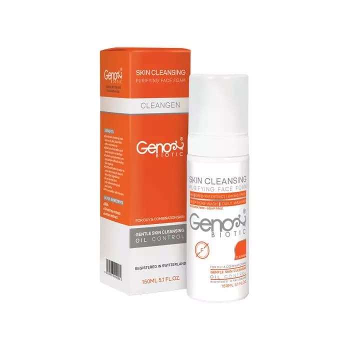 فوم شستشوی صورت ژنوبایوتیک پوست چرب و مختلط 150 میلی لیتر Geno Biotic Foam Skin Cleaning for Oily and Combination Skin 150 ml — تصویر ۲
