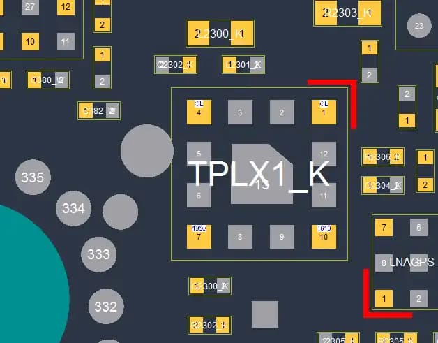 آی سی تریپلکسر آیفون ایکس اس مکس | IC Triplexer iPhone XS Max (TPLX1_K) (ACFM_1312_AP1) — تصویر ۳