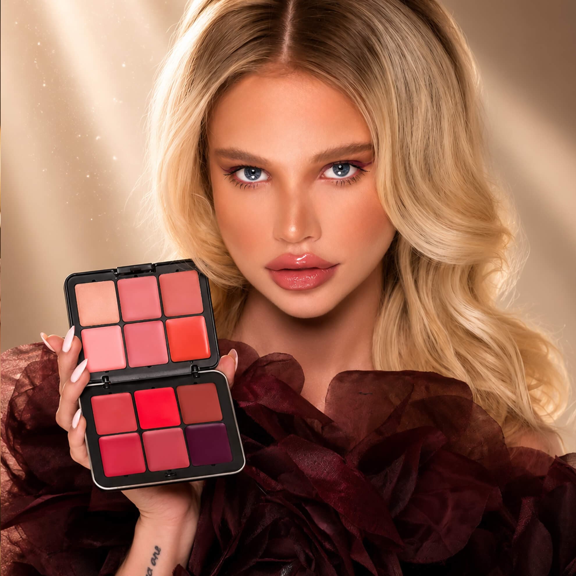 پالت دو طرفه رژ لب و رژ گونه مای میکاپ استوری My Makeup Story مدل Cream Lip and Blusher اورجینال — تصویر ۳
