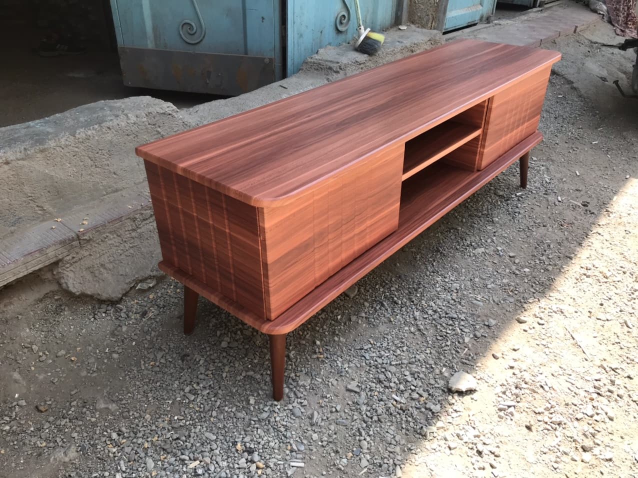 میز tv مدل جدید مینمال | MDF طرح چوب — تصویر ۶