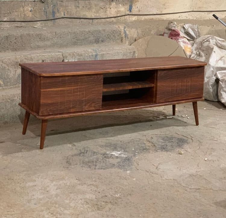 میز tv مدل جدید مینمال | MDF طرح چوب — تصویر ۳