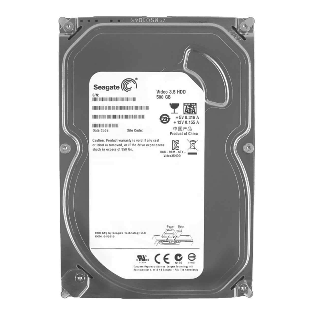 هارددیسک اینترنال سیگیت ظرفیت 500 گیگابایت Seagate Video 3.5 HDD PC