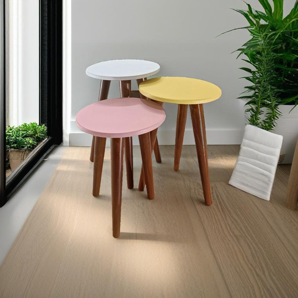 میز عسلی /زیرگلدونی چوبی فانتزی 323کد88 لمین