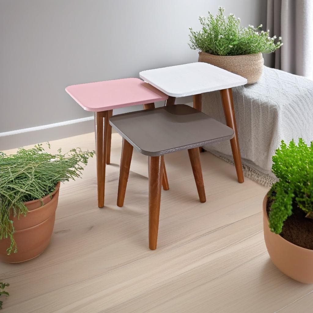میز عسلی فانتزی لیون مجوعه سه عددی 322کد 63 لمین