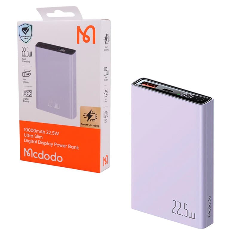 پاور بانک فست شارژ مک دودو MC-294 PD QC3.0 20W ظرفیت 10000 میلی آمپر ساعت