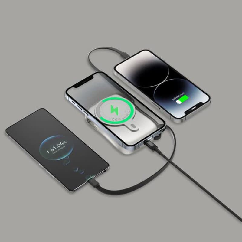 پاور بانک بی سیم فست شارژ گرین لاین MagPulse GL-PX18 PD 30W ظرفیت 10000 میلی آمپر ساعت — تصویر ۶