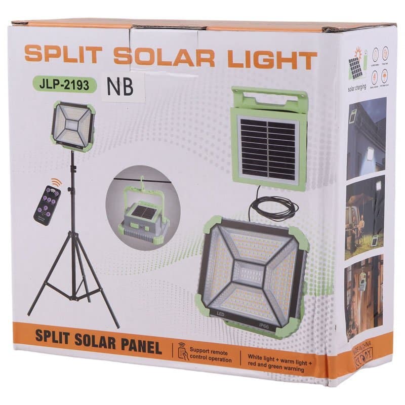 پروژکتور سیار شارژی و پاور بانک خورشیدی Split Solar Light JLP-2192 + ریموت کنترل — تصویر ۲
