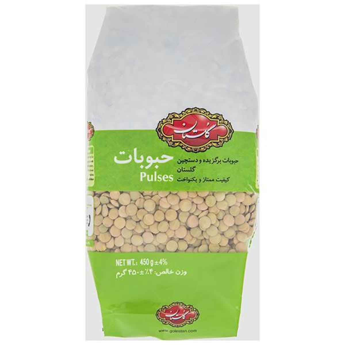 عدس سبز گلستان 450 گرم