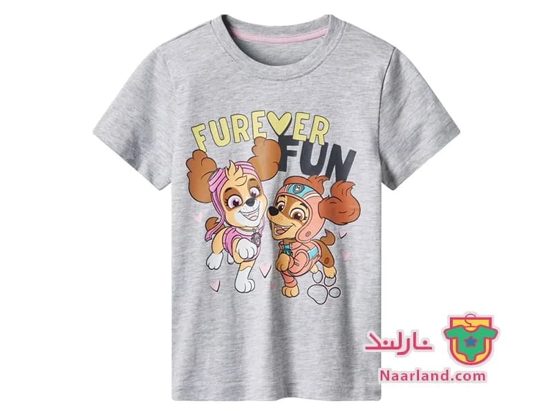 ست تیشرت شلوار paw patrol خاکستری سرمه ای طرح شبنما سگهای نگهبان — تصویر ۴