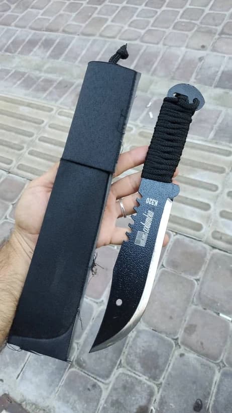 چاقو شکاری k320 زنجان دسته بند پیچ تیغ فولاد بسیار مقاوم و کاربردی