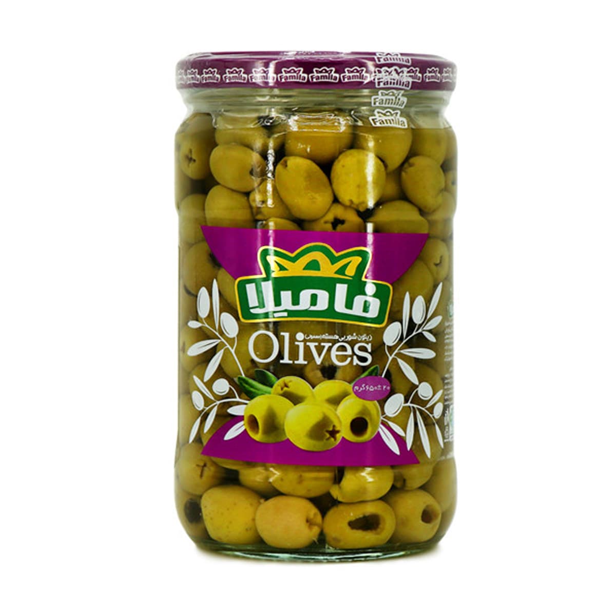 زیتون سبز شور بی هسته (معمولی) فامیلا 680 گرم