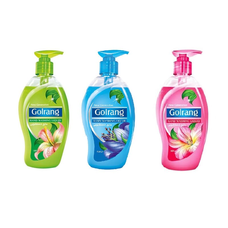 مایع دستشویی گلرنگ (Golrang) مدل سبز حجم 500 میلی لیتر