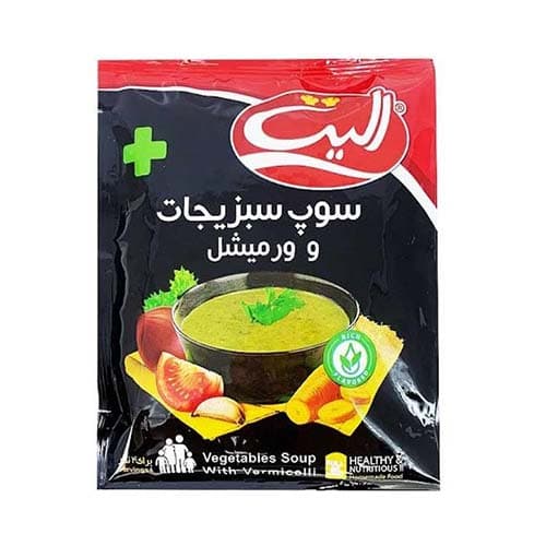سوپ سبزیجات و ورمیشل 75گرم الیت پلاس