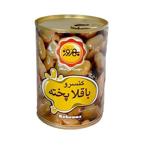 کنسرو باقلا پخته 380 گرمی بهروز