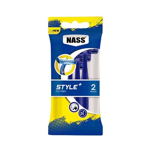 تیغ دو لبه مردانه صابوندار استایل پلاس جدید3ع NASS