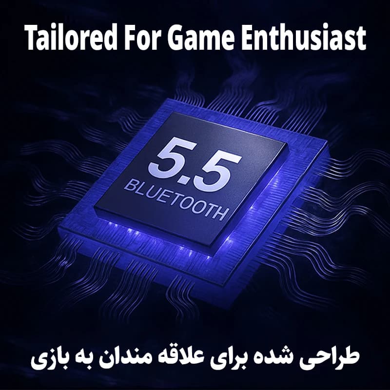 هدفون بلوتوثی گیمینگ بلولاین مدل K-99 Pro Gaming Edition رنگ خاکستری — تصویر ۷