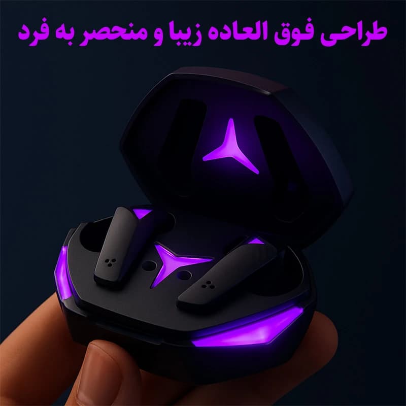 هدفون بلوتوثی گیمینگ بلولاین مدل K-99 Pro Gaming Edition رنگ خاکستری — تصویر ۵