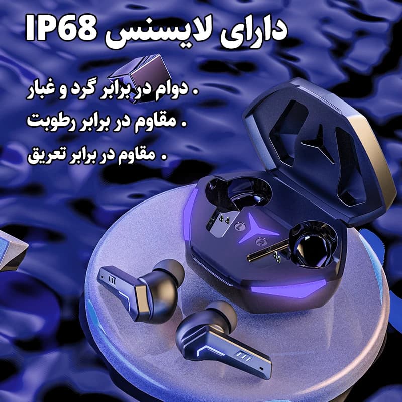 هدفون بلوتوثی گیمینگ بلولاین مدل K-99 Pro Gaming Edition رنگ خاکستری — تصویر ۶