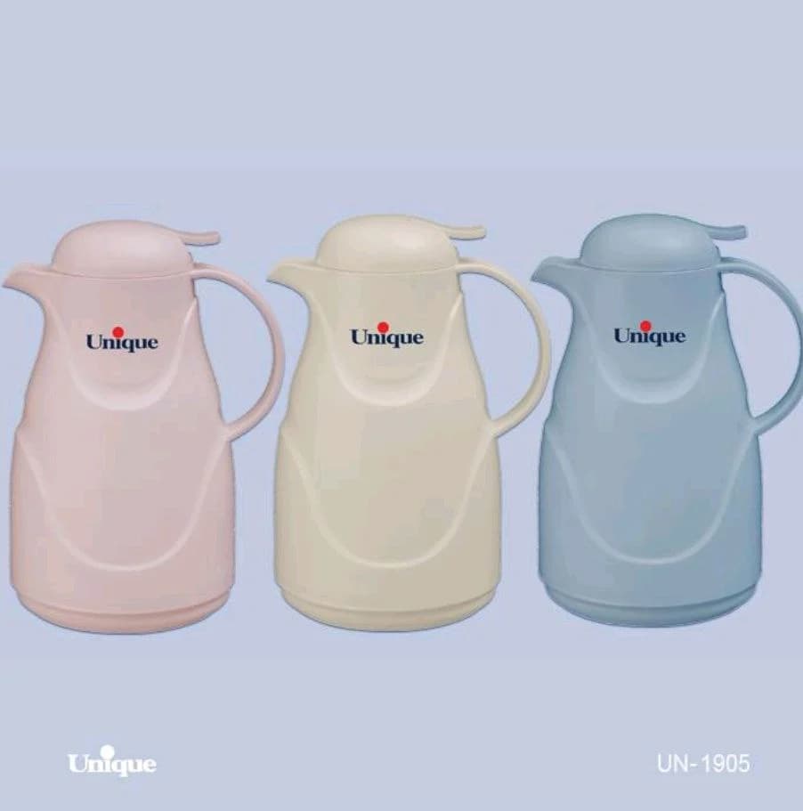 فلاسک 1 لیتر رنگی شیشه دار معمولی یونیک کد UN-1905