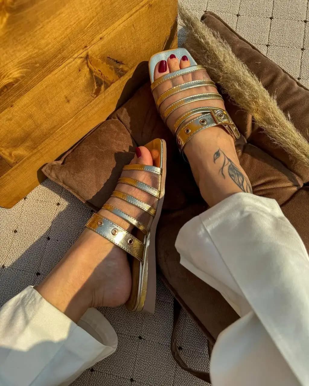 صندل شیک (طلایی) کد 4486 — تصویر ۴
