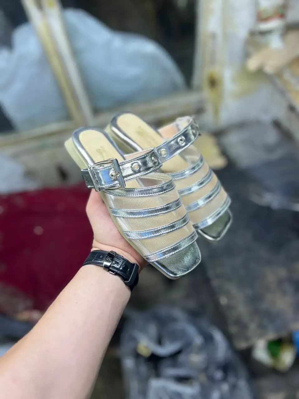 صندل شیک (نقره ای) کد 4486 — تصویر ۲