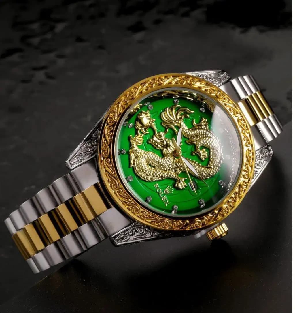 ساعت مچی Rolex Dragon (طلایی-نقره ای صفحه سبز) کد 4466