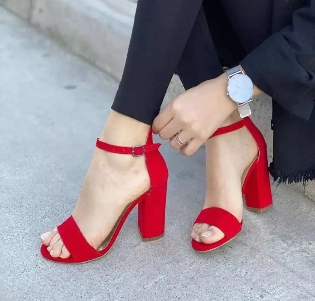 کفش مجلسی پاشنه 7 سانت سوئیت (قرمز) کد 4445 — تصویر ۲