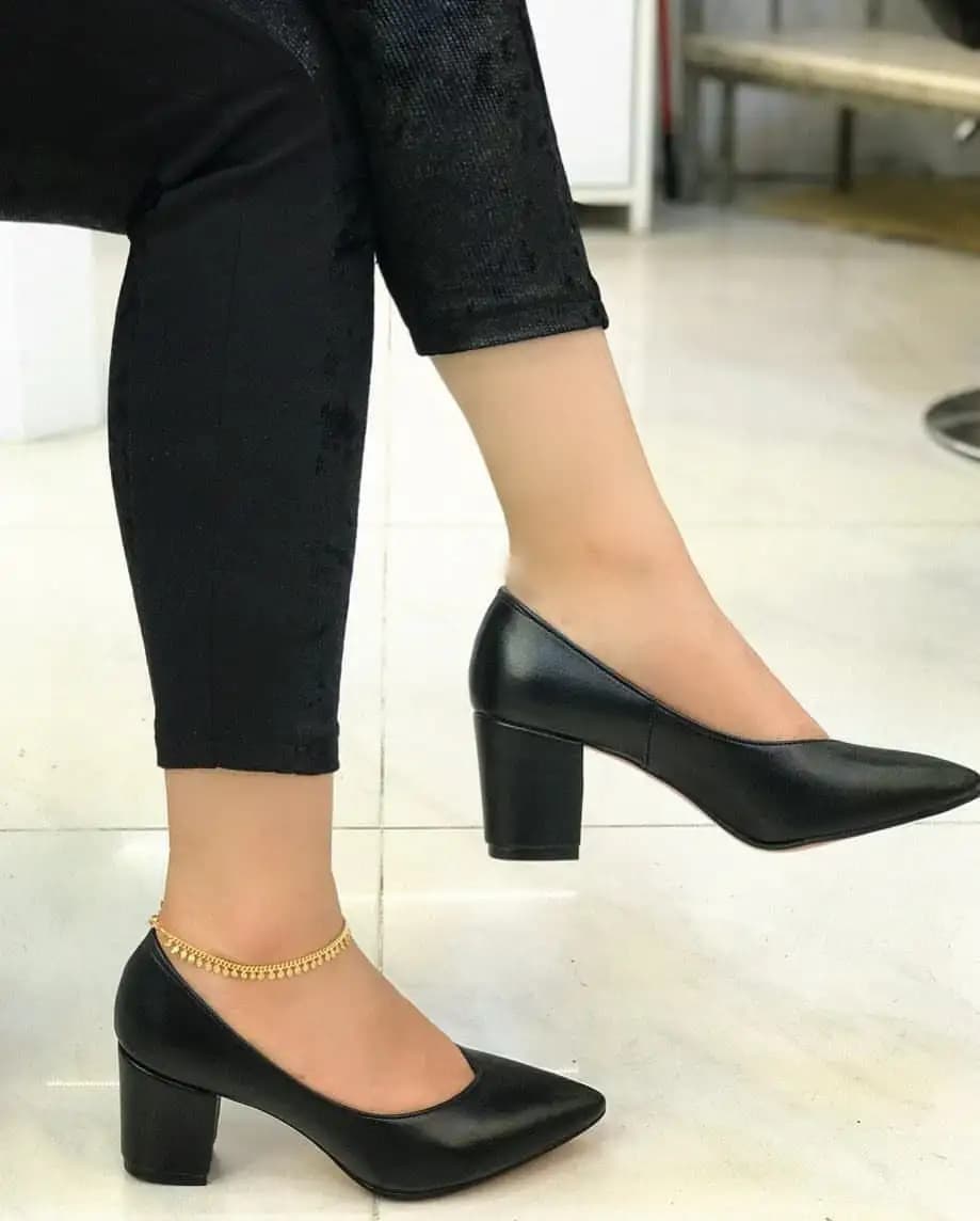 کفش پاشنه 5 سانت (مشکی) کد 4434 — تصویر ۲