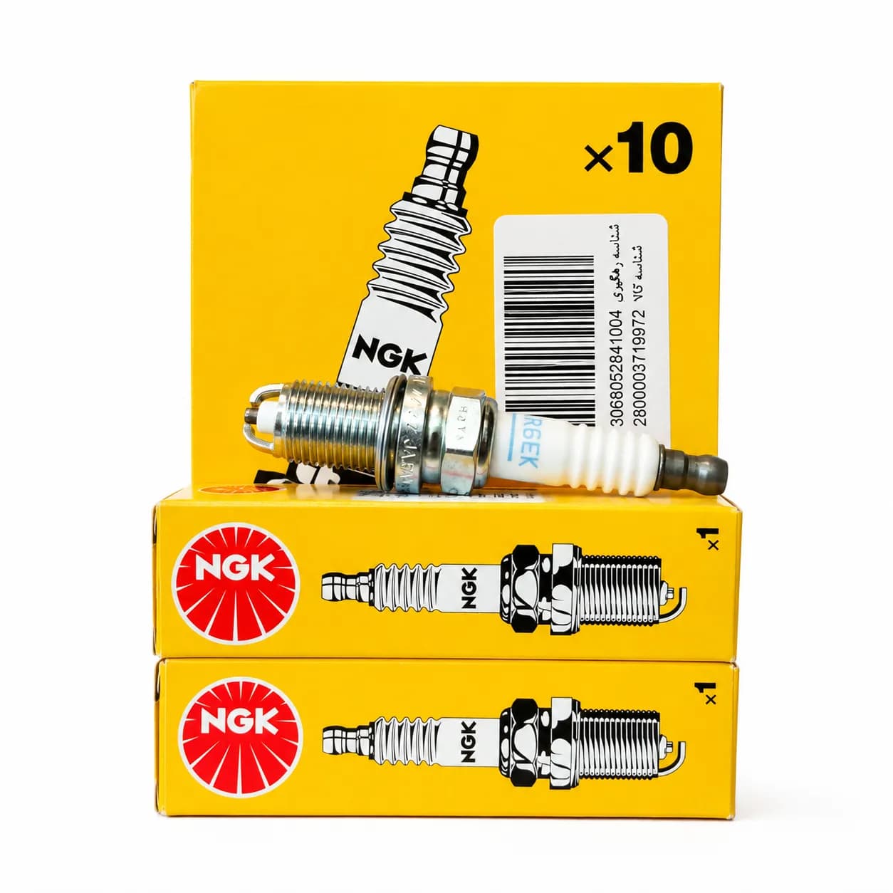 شمع ان جی کا NGK پایه کوتاه دو پلاتین کد 2288 BKR6EK