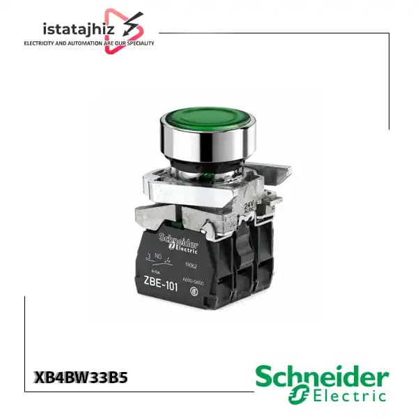 شاسی چراغ دار سبز اشنایدر XB4BW33B5