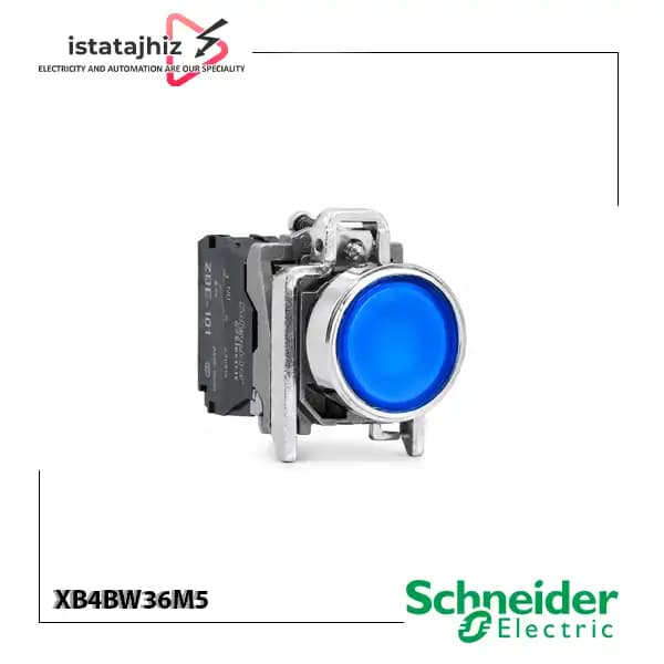 شاستی چراغ دار آبی اشنایدر الکتریک XB4BW36M5
